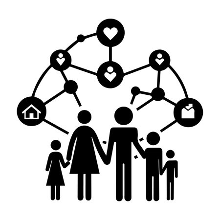 family icon design, vector illustration eps10 graphic flat style designのイラスト素材
