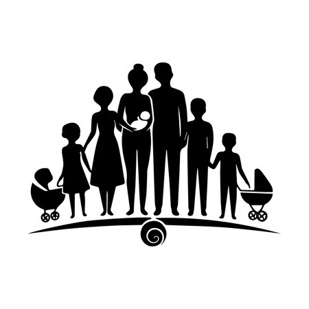Family design over white background, vector illustration eps10 graphic.のイラスト素材