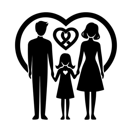 family love design, vector illustration eps10 graphic flat style iconのイラスト素材