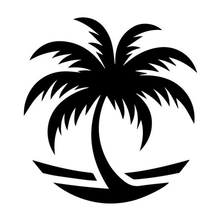 palm tree icon on white background vector illustration for graphic and web designのイラスト素材