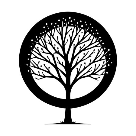 tree icon over white background. vector illuatration. designのイラスト素材