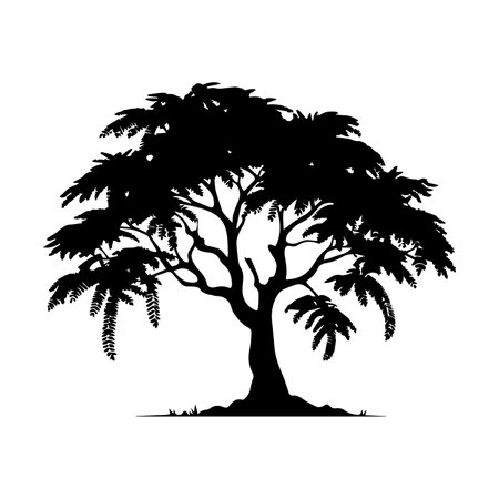 Palm tree silhouette isolated on white background. Vector illustration for your designのイラスト素材