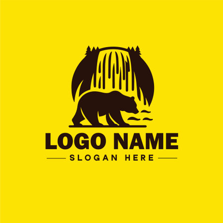 Wild bear logo design vector template. Wild animal logo design concept.