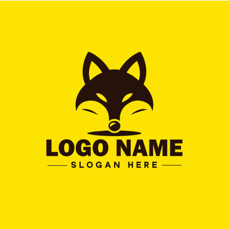 fox logo template vector icon element - vector eps10 illustration designのイラスト素材