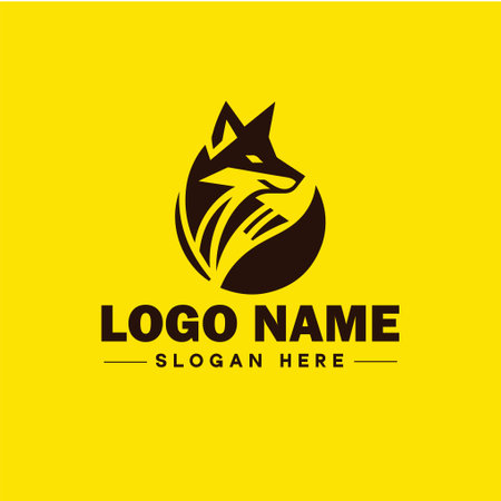 Wolf head logo design vector template. Head of wild animal symbol.のイラスト素材