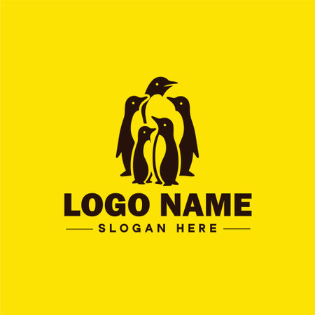 penguin logo design vector graphic symbol icon sign illustration creative ideaのイラスト素材