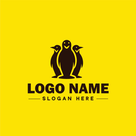 penguin logo design vector graphic symbol icon sign illustration creative ideaのイラスト素材