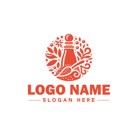 Pepper mill logo template. Kitchen and cooking logo. Vector illustrationのイラスト素材