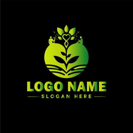 Ecology logo design template. Nature logo template. Ecology logo templateのイラスト素材