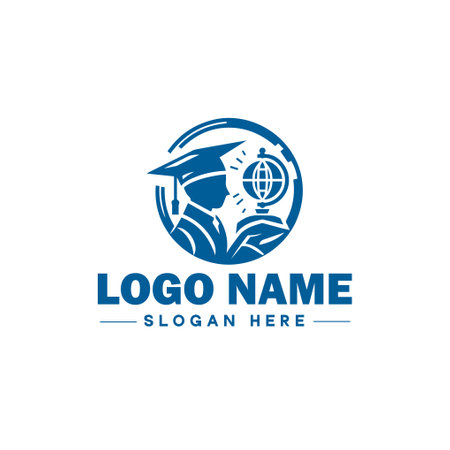 Logo design for school, university, college, university. Vector illustrationのイラスト素材