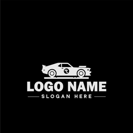 Classic car logo design template. Retro car logo template. Vintage car logoのイラスト素材