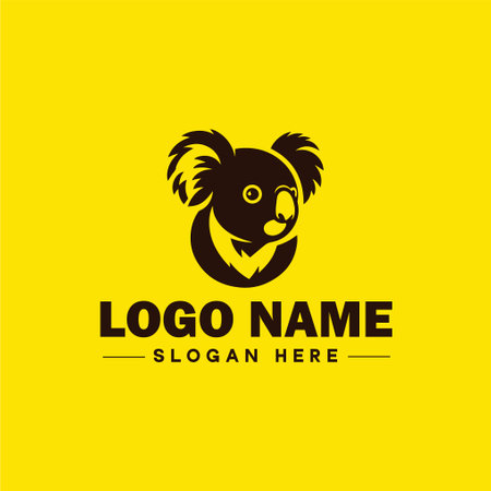 Koala logo design vector template. Logotype of koala vector illustrationのイラスト素材