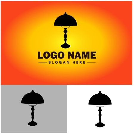 Lamp Logo bulb Light icon Company brand business logo template editable vectorのイラスト素材