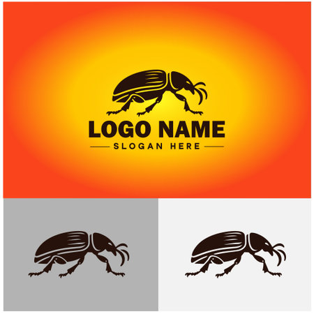 beetle logo vector template. insect logo symbol icon element.のイラスト素材