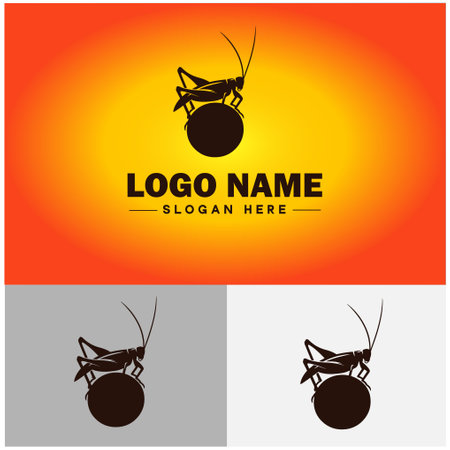 Katydid logo vector art icon graphics for business brand icon katydid logo templateのイラスト素材