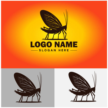 Katydid logo vector art icon graphics for business brand icon katydid logo templateのイラスト素材