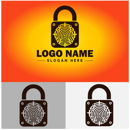 Lock icon logo safety security protection vector for business brand icon lock logo templateのイラスト素材