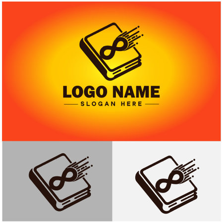 book logo icon vector for bookstore book company publisher encyclopedia library education logo templateのイラスト素材