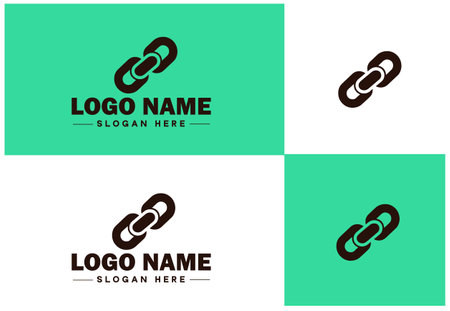 Chain icon logo vector art graphics for business brand app icon Chain logo templateのイラスト素材