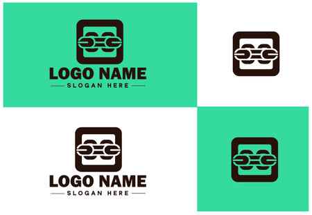 Chain icon logo vector art graphics for business brand app icon Chain logo templateのイラスト素材