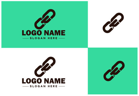 Chain icon logo vector art graphics for business brand app icon Chain logo templateのイラスト素材