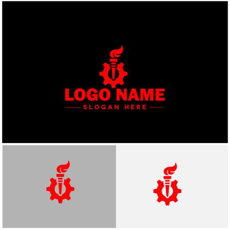 gear logo icon vector for business brand app icon cogwheel mechanic engine Industrial auto repair maintenance automotive gear logo templateのイラスト素材