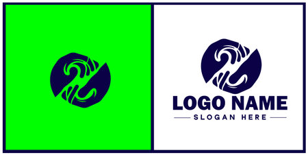 handshake logo icon vector for business brand app icon deal people friendship partnership cooperation business teamwork trust logo templateのイラスト素材