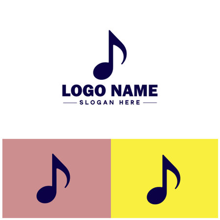 music logo icon vector for business app icon band typography dj song musical logo templateのイラスト素材