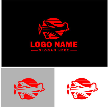 Plane logo icon vector for business app icon airplane travel tour air ticket logo templateのイラスト素材