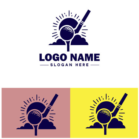 Golf logo icon golf club team tournament shop players  championship vector logoのイラスト素材