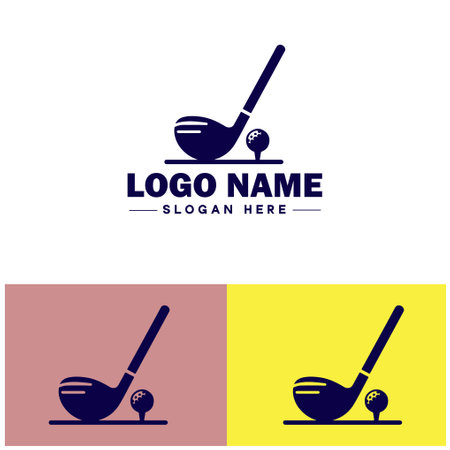 Golf logo icon golf club team tournament shop players  championship vector logoのイラスト素材