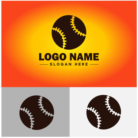 baseball icon tournament team club sports flat sign symbol vector baseball logoのイラスト素材