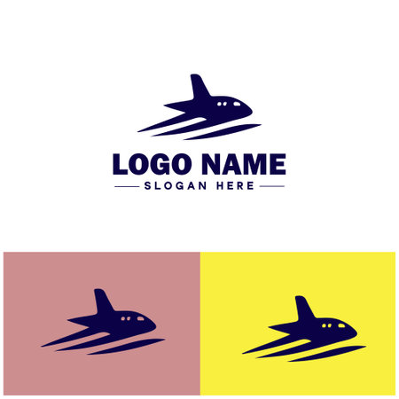 aviation icon Aeronautics Flight Air travel flat logo sign symbol editable vectorのイラスト素材