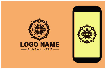 radar icon Radio detection Radio echo Microwave radar flat logo sign symbol editable vectorのイラスト素材