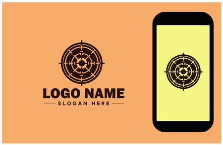 radar icon Radio detection Radio echo Microwave radar flat logo sign symbol editable vectorのイラスト素材