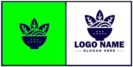 pasta bowl icon Pasta dish Pasta plate Pasta container flat logo sign symbol editable vectorのイラスト素材