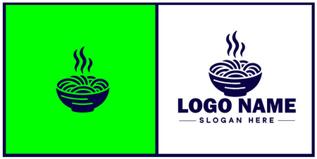 pasta bowl icon Pasta dish Pasta plate Pasta container flat logo sign symbol editable vectorのイラスト素材