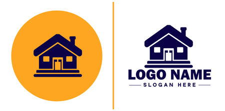Auction house icon Auction gallery Auction center Auction mart flat logo sign symbol editable vectorのイラスト素材