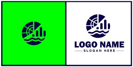 pie chart icon Circle graph Sector chart Pie graph flat logo sign symbol editable vectorのイラスト素材