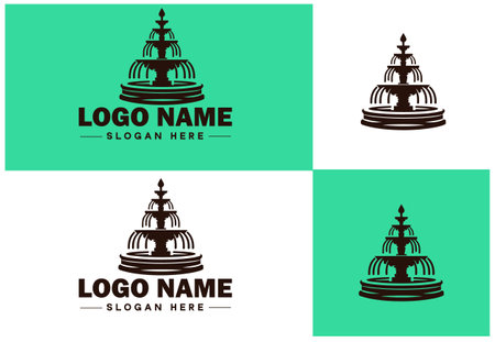 Set of Hindu Temple Logo Design Template. Stupa Icon.のイラスト素材