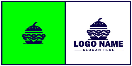 Fast food icon Quick-service food Junk food Takeout flat logo sign symbol editable vectorのイラスト素材