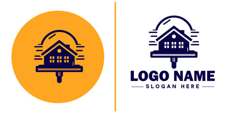 Auction house icon Auction gallery Auction center Auction mart flat logo sign symbol editable vectorのイラスト素材