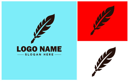 Feather logo design vector template. Creative bird symbol icon sign.のイラスト素材