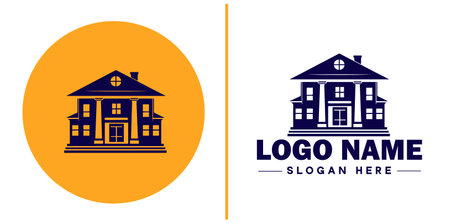 Auction house icon Auction gallery Auction center Auction mart flat logo sign symbol editable vectorのイラスト素材