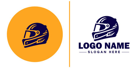 helmet icon Rider speed protection safety protect flat helmet logo sign symbol editable vectorのイラスト素材