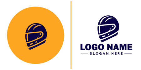 helmet icon Rider speed protection safety protect flat helmet logo sign symbol editable vectorのイラスト素材