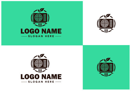 Air conditioner icon logo Construction Repair Service installation air conditioners sign symbol vector logoのイラスト素材