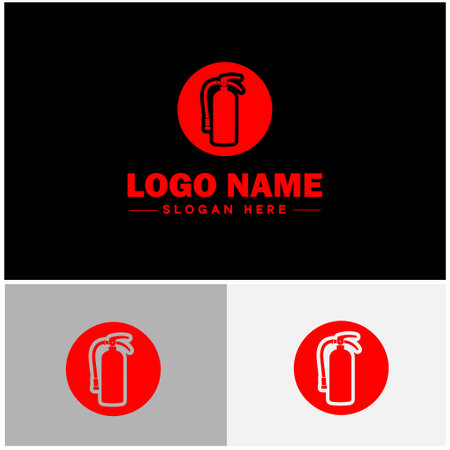 Fire Extinguisher icon logo safety industry Firefighting sign symbol vector logoのイラスト素材