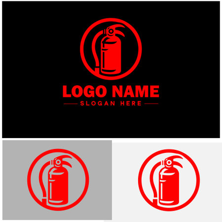 Fire Extinguisher icon logo safety industry Firefighting sign symbol vector logoのイラスト素材
