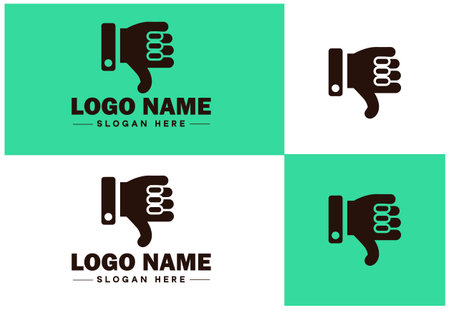 thumbs down icon dislike hand Denied vector icon for social media websites mobile apps sign symbol vector logoのイラスト素材